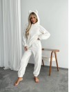 Женский махровый домашний костюм молочного цвета 29408