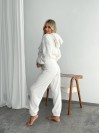 Женский махровый домашний костюм молочного цвета 29408