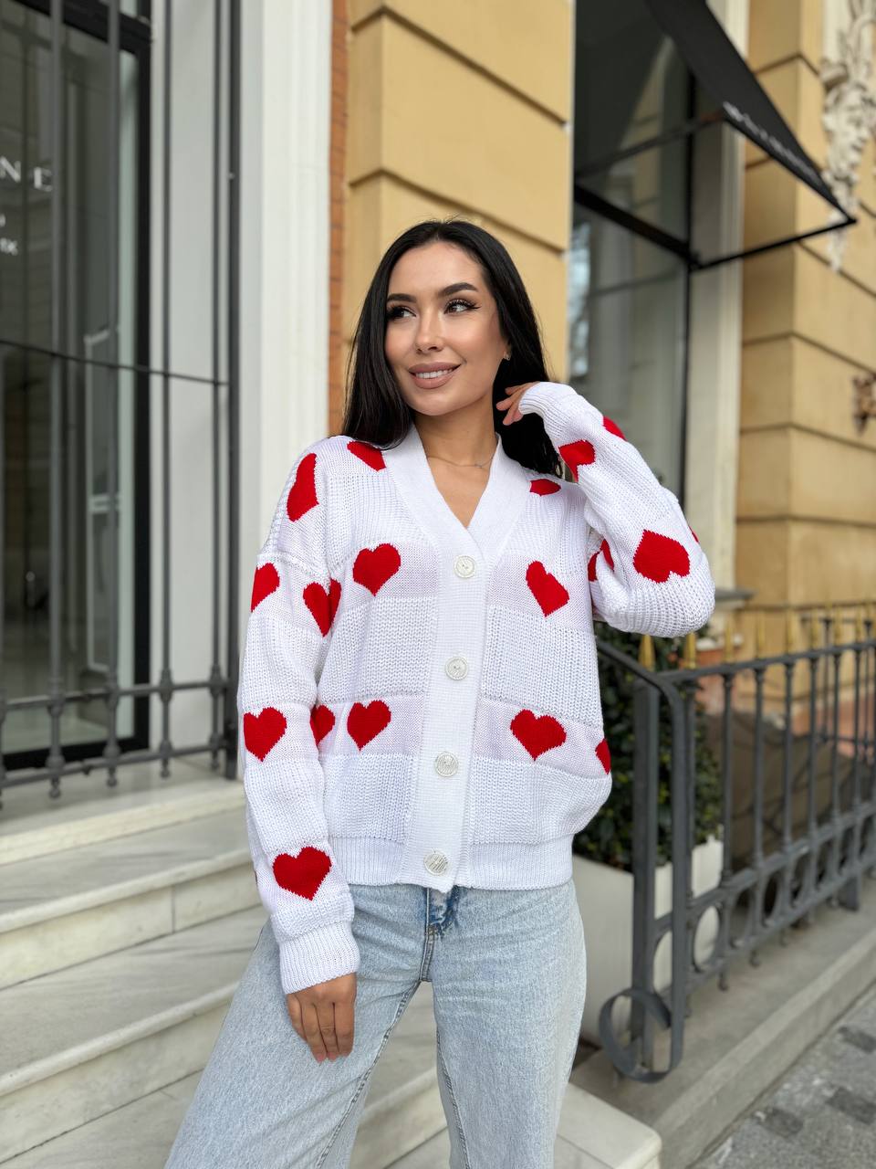 Женский кардиган белого цвета 27263