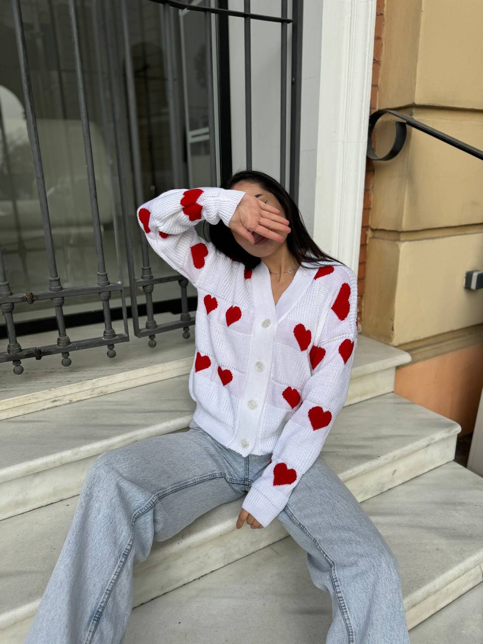 Женский кардиган белого цвета 27263