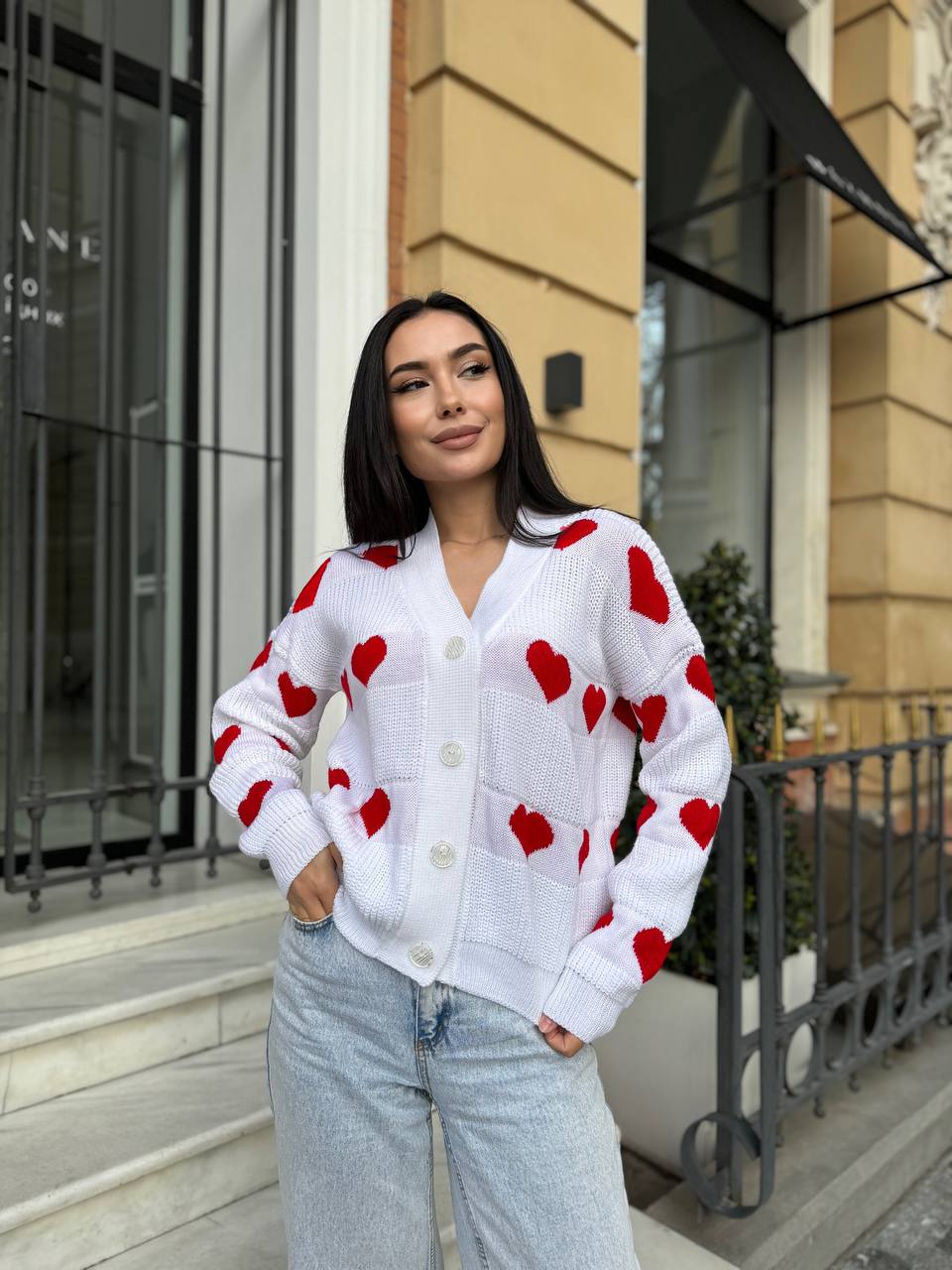 Женский кардиган белого цвета 27263