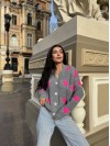 Женский кардиган серого цвета 27264