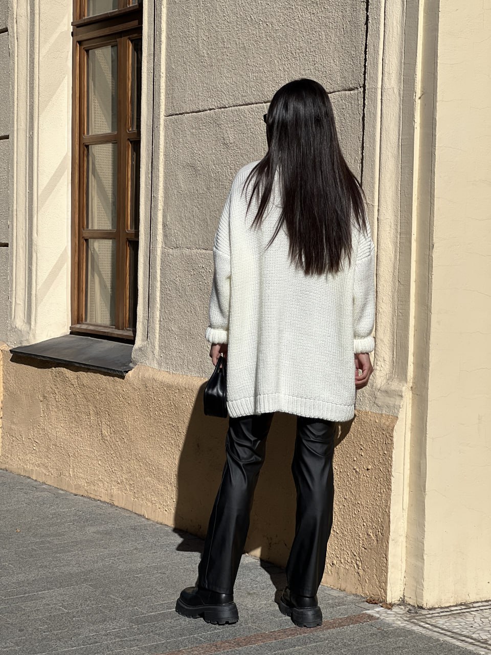 Женский полушерстяной кардиган молочного цвета 31461