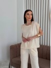 Жіночий повсякденний костюм бежевого кольору 32965