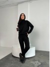 Жіночий повсякденний костюм чорного кольору 26126