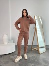 Жіночий повсякденний костюм кольору мокко 26128