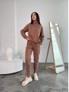 Жіночий повсякденний костюм кольору мокко 26128