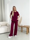 Женский прогулочный костюм бордового цвета 32036