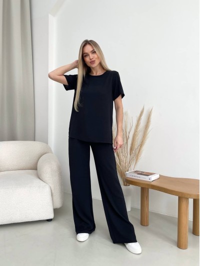 Женский прогулочный костюм черного цвета 32034