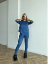 Жіночий прогулянковий костюм джинсового кольору 26814