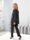 Жіночий прогулянковий костюм графiтового кольору 29121