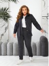 Жіночий прогулянковий костюм графiтового кольору 29122
