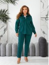 Жіночий прогулянковий костюм смарагдового кольору 29125