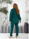 Жіночий прогулянковий костюм смарагдового кольору 29125