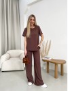 Женский прогулочный костюм коричневого цвета 32038