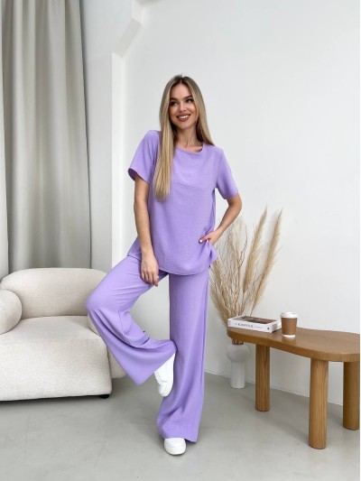 Женский прогулочный костюм лавандового цвета 32029