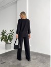 Женский прогулочный костюм свободного кроя черного цвета 29210