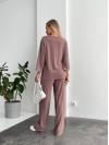 Женский прогулочный костюм свободного кроя кофейного цвета 29208