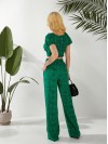 Жіночий прогулянковий костюм (топ+штани) зеленого кольору 32455