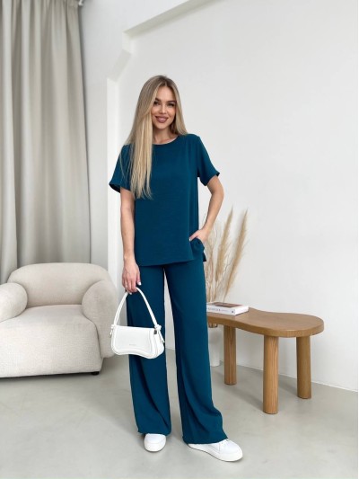 Женский прогулочный костюм цвета морской волны 32025