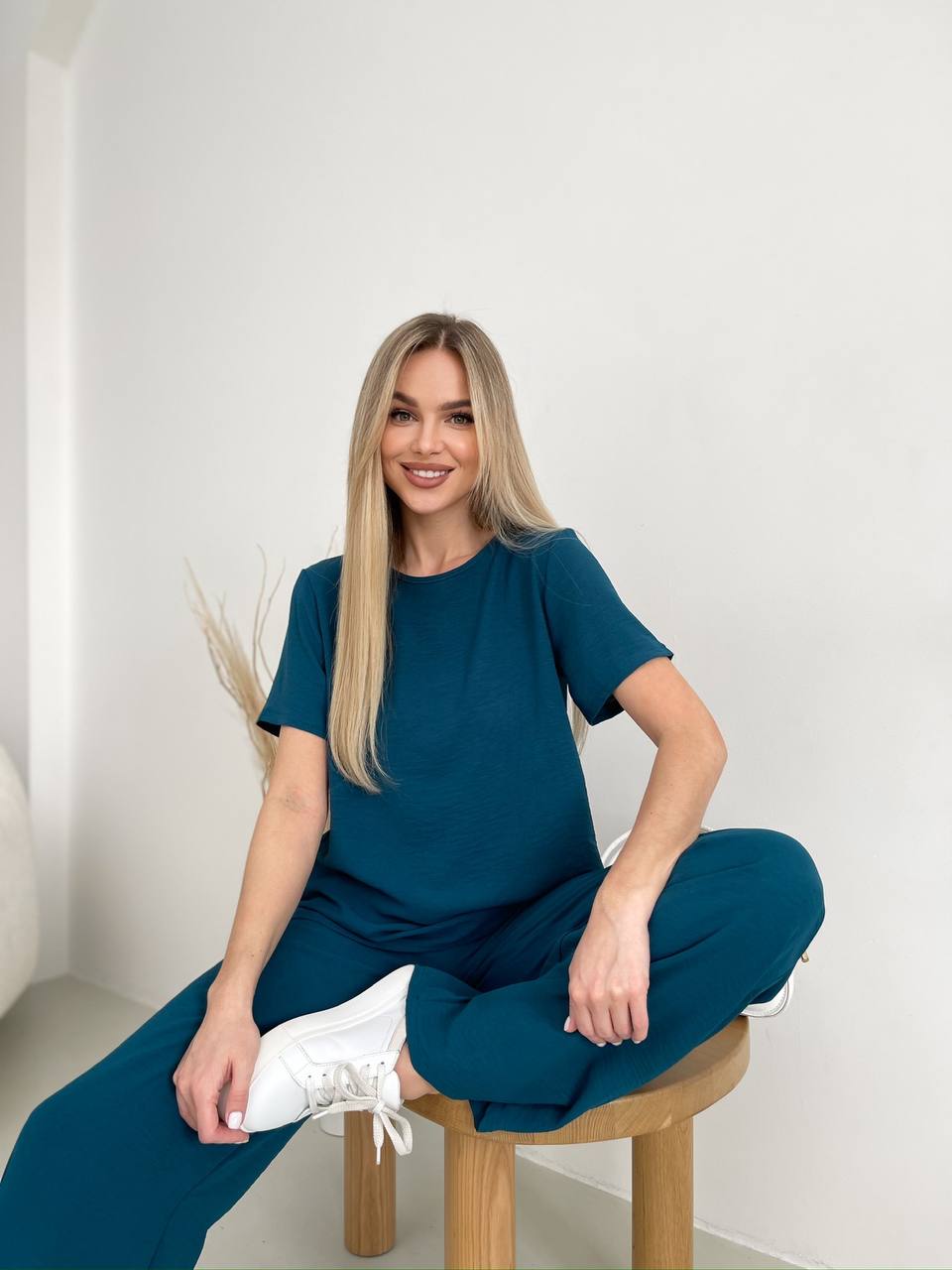 Женский прогулочный костюм цвета морской волны 32025