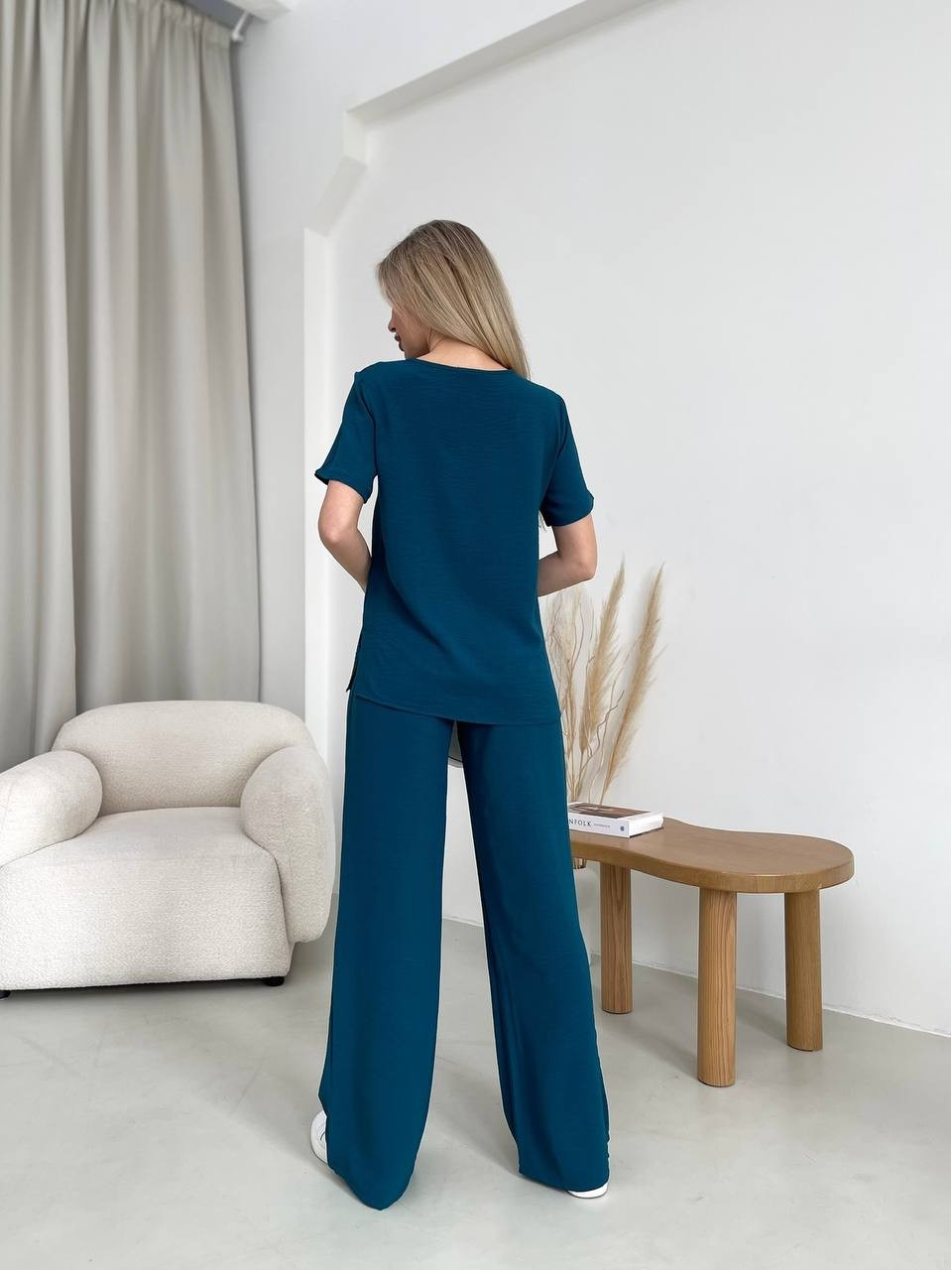 Женский прогулочный костюм цвета морской волны 32025