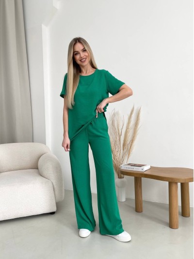 Женский прогулочный костюм зеленого цвета 32031
