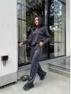Женский спортивный костюм из трикотажа графитового цвета 29185