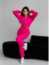 Жіночий спортивний костюм на змійці малинового кольору 32698