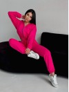 Жіночий спортивний костюм на змійці малинового кольору 32698