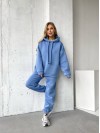 Жіночий спортивний костюм з капюшоном блакитного кольору 29759