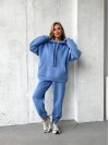Жіночий спортивний костюм з капюшоном блакитного кольору 29759