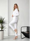 Жіночий стильний костюм-трійка білого кольору 25772