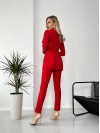 Жіночий стильний костюм-трійка червоного кольору 25773