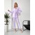 Жіночий стильний костюм-трійка лавандового кольору 25776