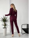 Женский стильный костюм-тройка цвета марсала 25781