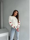 Жіночий светр оверсайз молочного кольору 26919