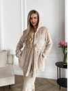 Жіночий теплий костюм 3-ка для дому бежевого кольору 29821