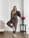 Жіночий теплий костюм 3-ка для дому кавового кольору 29820