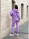 Женский теплый костюм со змейкой лилового цвета 25639