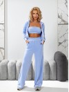 Жіночий велюровий костюм 3-ка блакитного кольору 29192