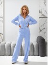 Жіночий велюровий костюм 3-ка блакитного кольору 29192
