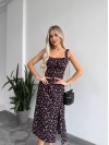 Жіноче літня сукня в квітку чорного кольору 33496