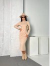 Жіноче повсякденне плаття молочного кольору 26132