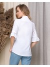 Жіноча базова блузка бiлого кольору 33915
