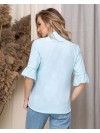 Женская бащовая блузка голубого цвета 33914