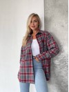 Жіноча фланелева сорочка в клітинку сiрого кольору 31211
