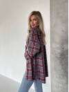 Жіноча фланелева сорочка в клітинку сiрого кольору 31211