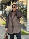Женская куртка-кардиган коричневого цвета 34728