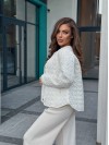 Жіноча легка куртка молочного кольору 34725